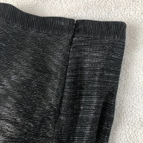 Maje Janaud Lurex shine twist ruched gray sparkle metallic mini skirt 34 - Picture 4 of 8